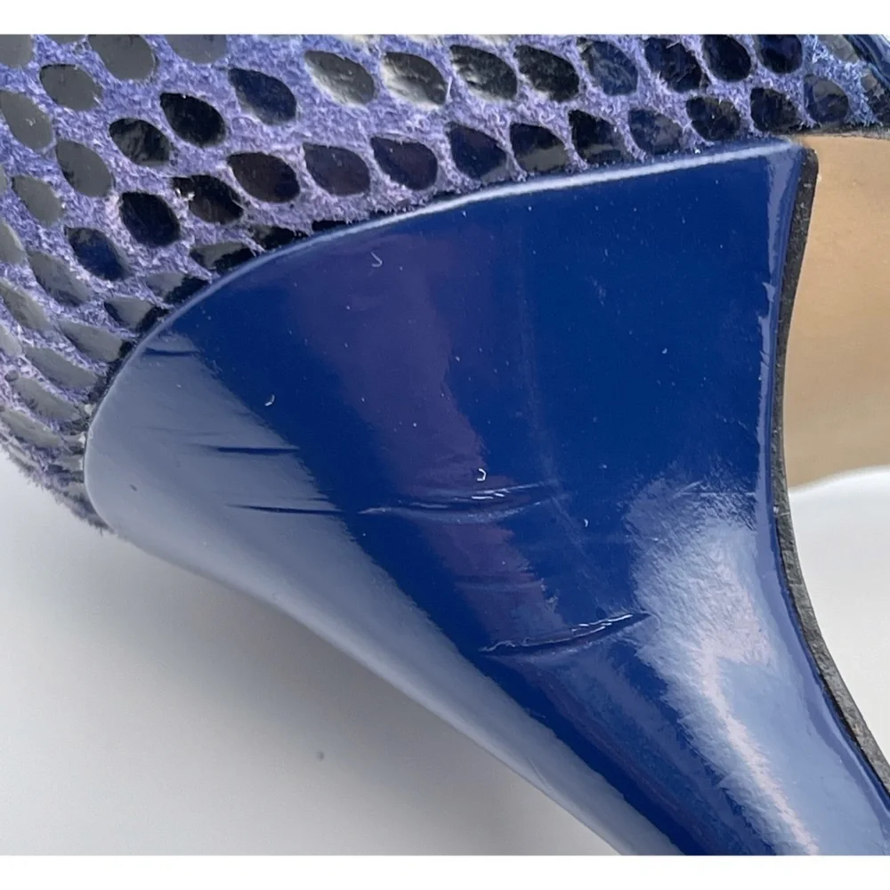 White House | Black Market  Blue "Bluebell" Platform Heels Size 8M - Picture 7 of 8